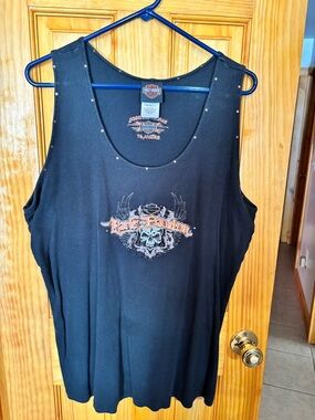Harley-Davidson Black Stud Accent Graphic Tank Top